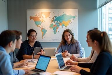 한아로 트래블 팀 미팅 모습